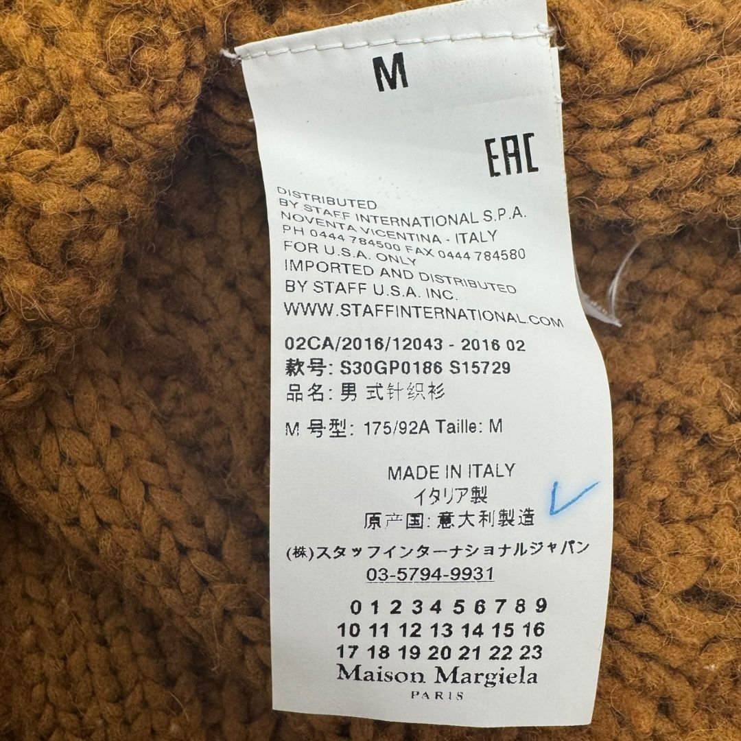 Margiela FW15 Cable Knit Sz M
