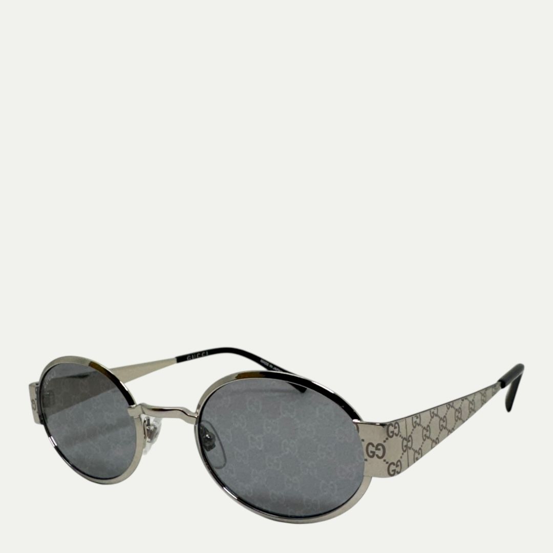 Gucci Oval Monogram Lens Sunglasses