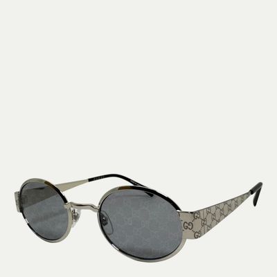 Gucci Oval Monogram Lens Sunglasses