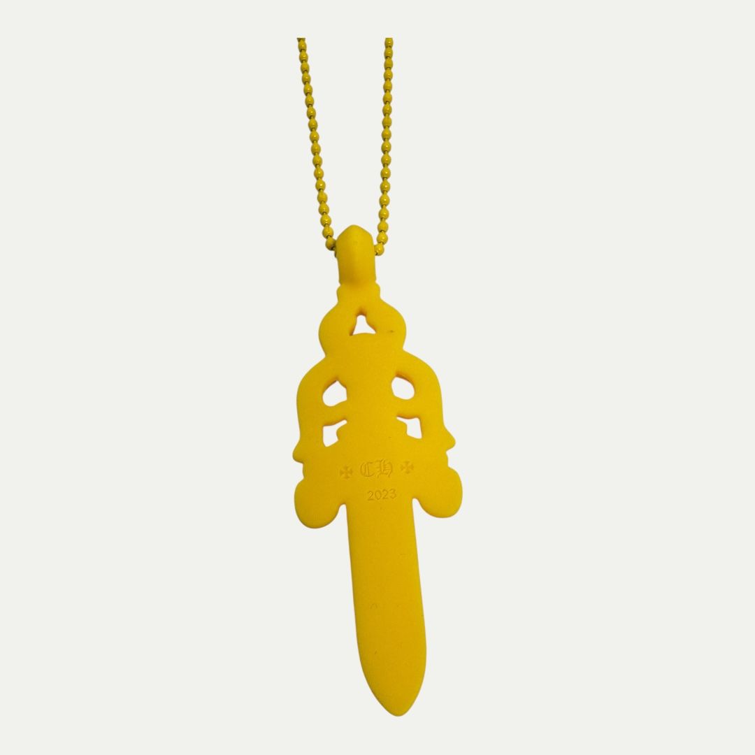 Chrome Hearts Dagger Necklace Silicone Yellow