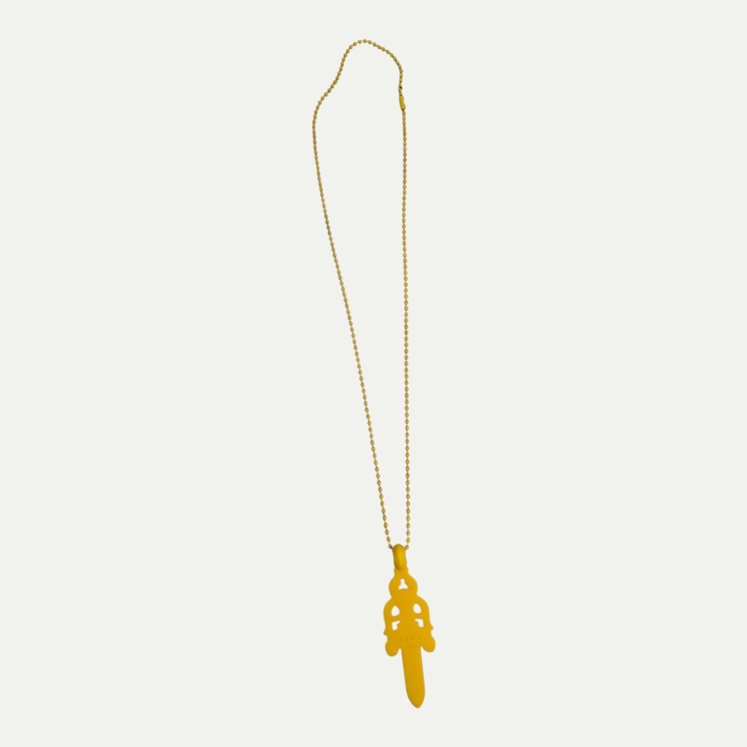 Chrome Hearts Dagger Necklace Silicone Yellow