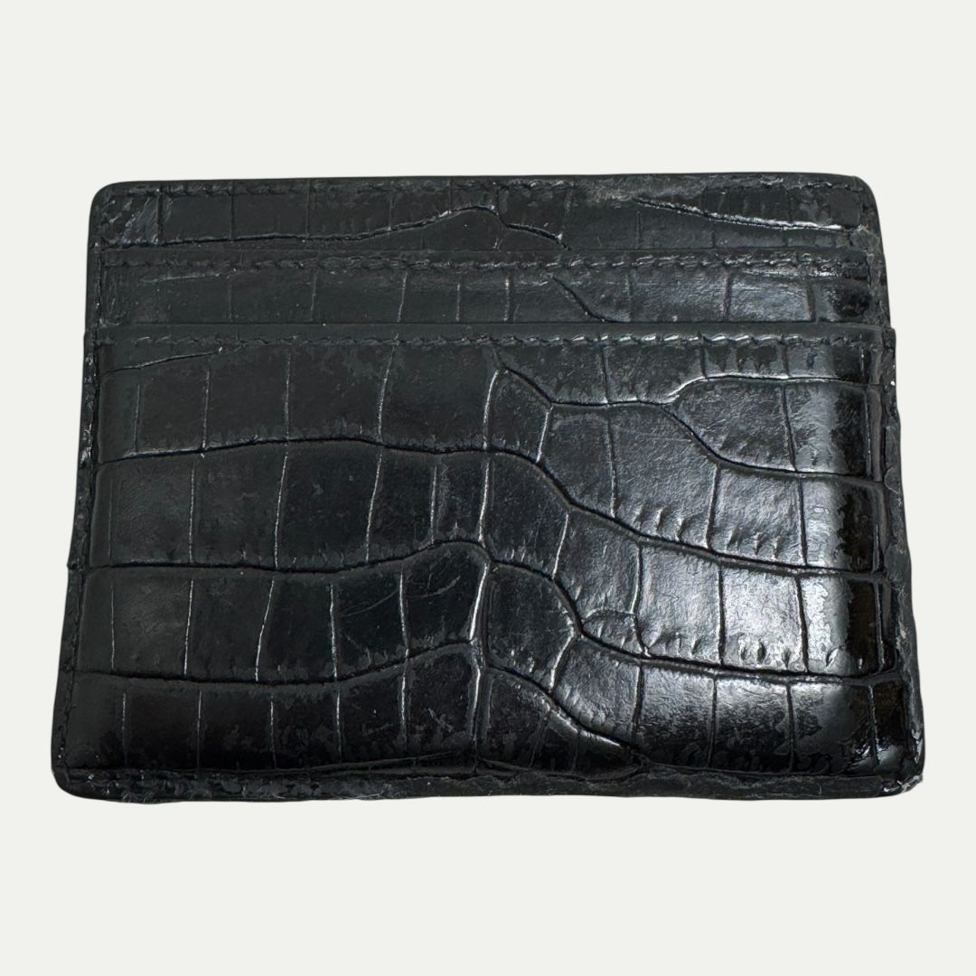 YSL Croc Card Holder