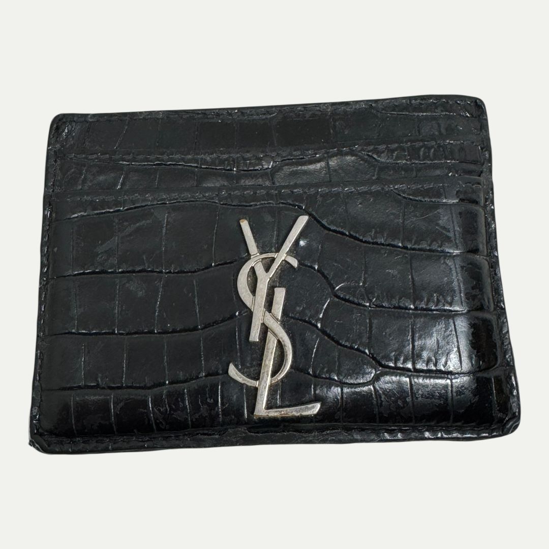 YSL Croc Card Holder