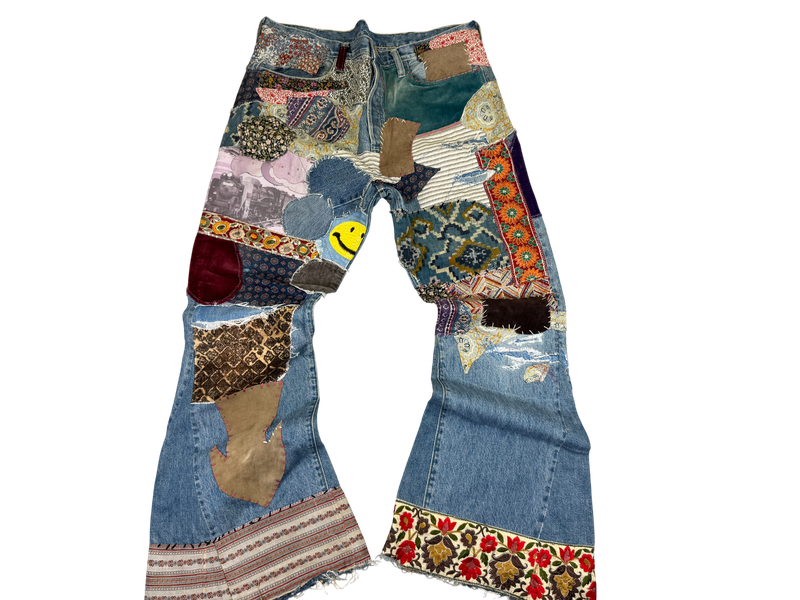 Kapital Flared Patchwork Denim