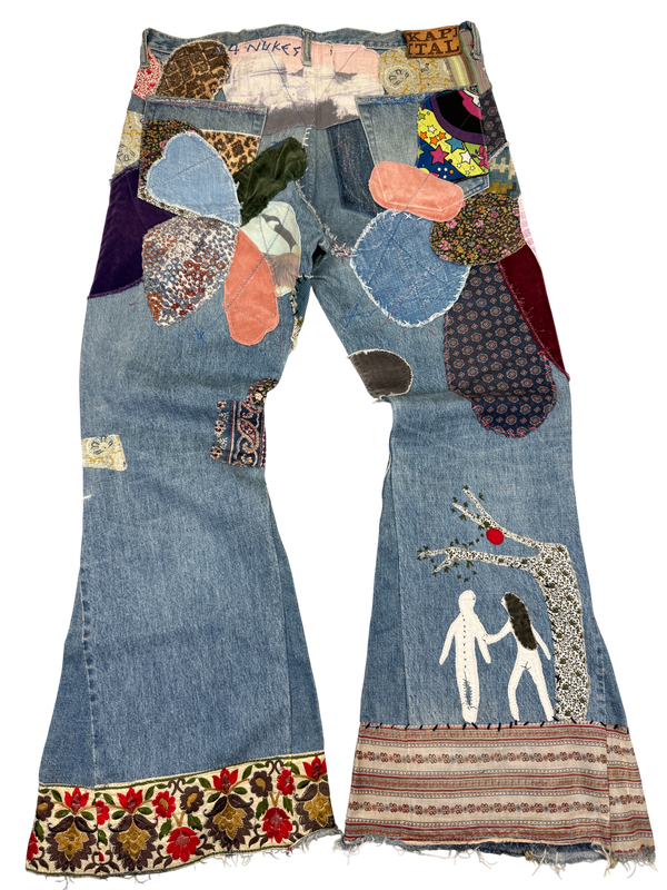 Kapital Flared Patchwork Denim