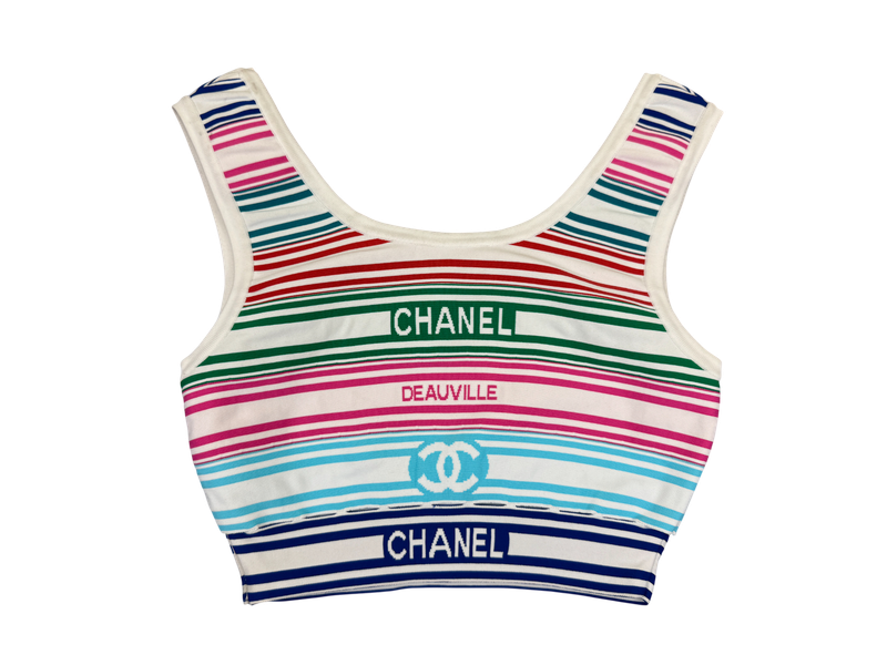 Chanel 2019 Striped Crop Top