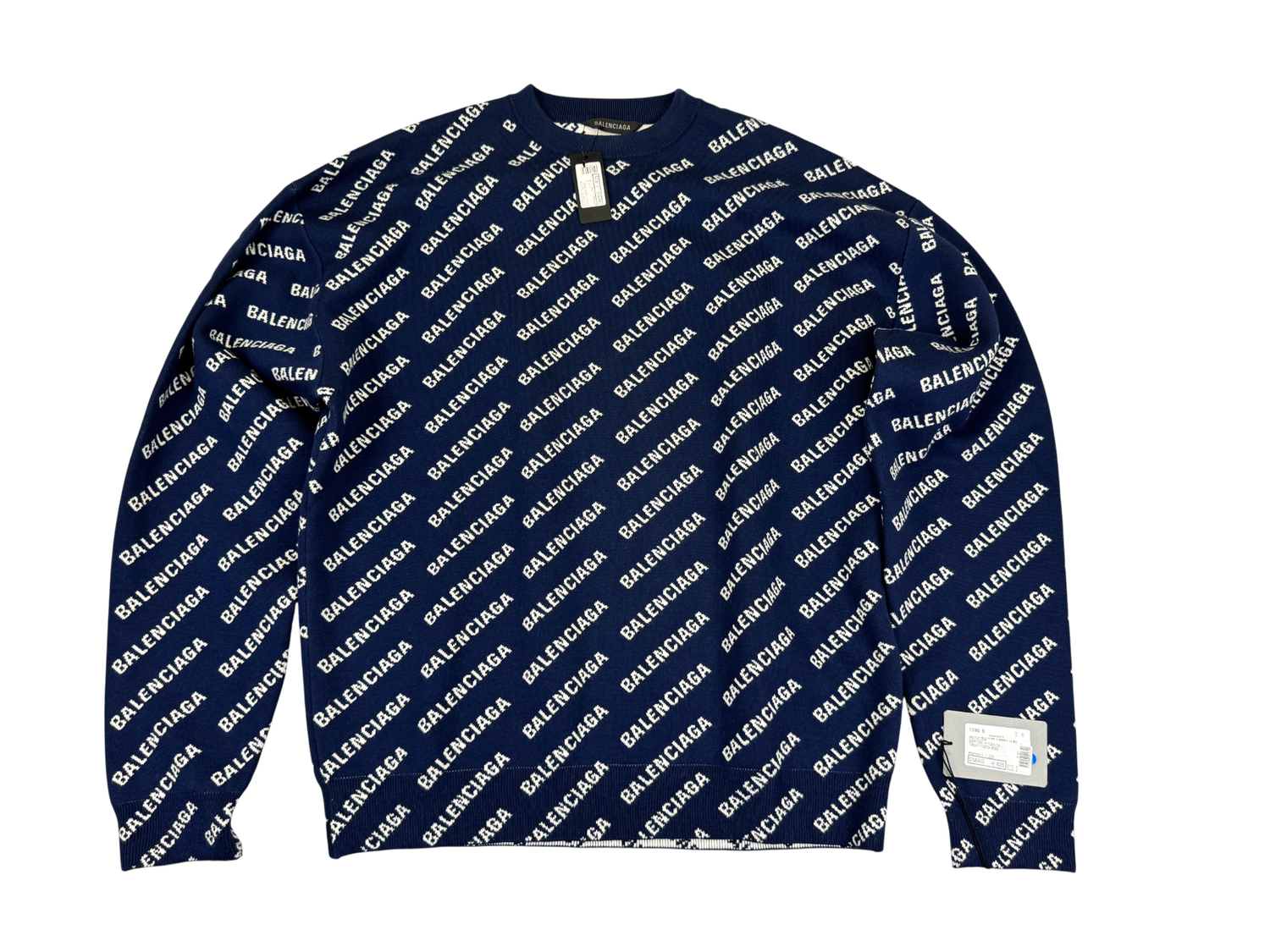 Balenciaga Mini All Over Logo Sweater