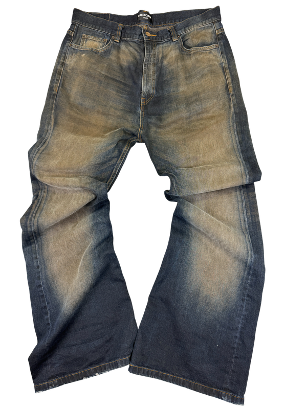 Balenciaga Lost Tapes Mud Wash Flare Denim