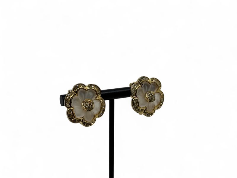 Vintage Christian Dior Flower Earrings