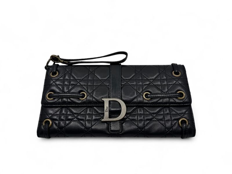 Vintage Dior Cannage Wristlet Clutch