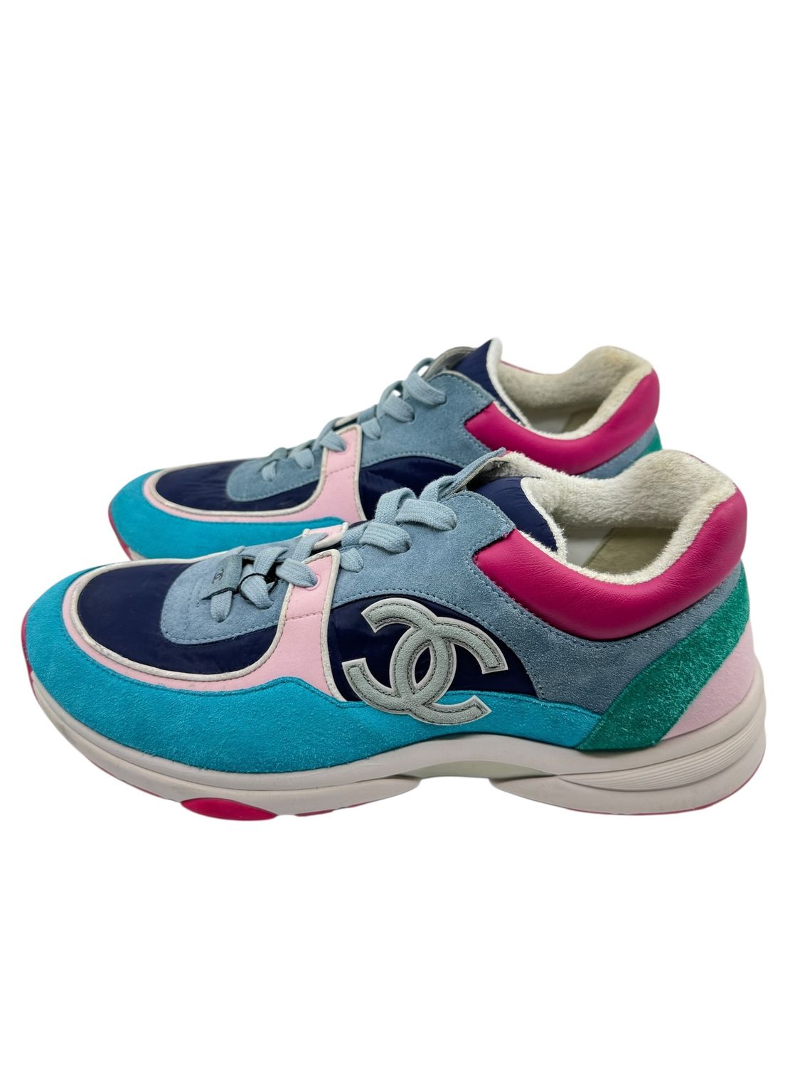 Chanel Blue Pink Trainer