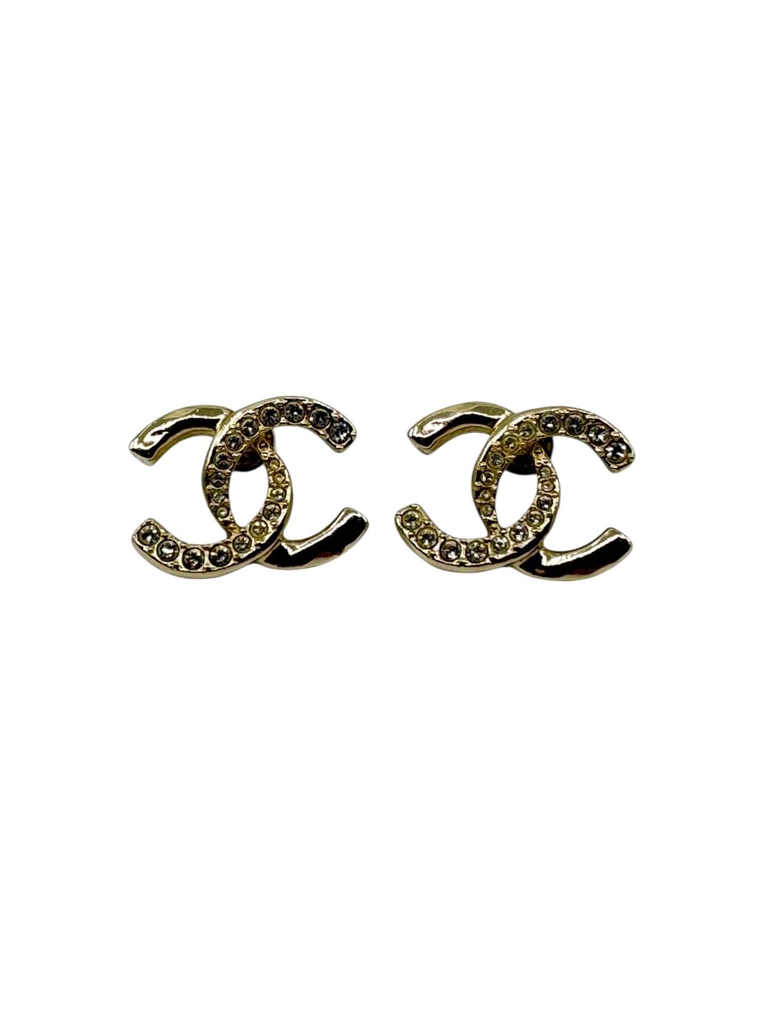 Chanel Stud Double C Earrings