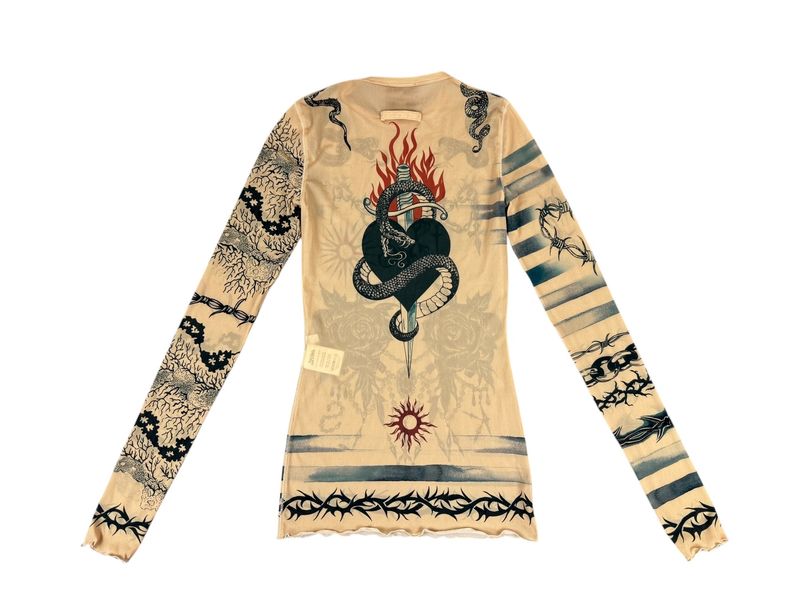 Jean Paul Gaultier x KNWLS Trompe L'oeil Tattoo Top