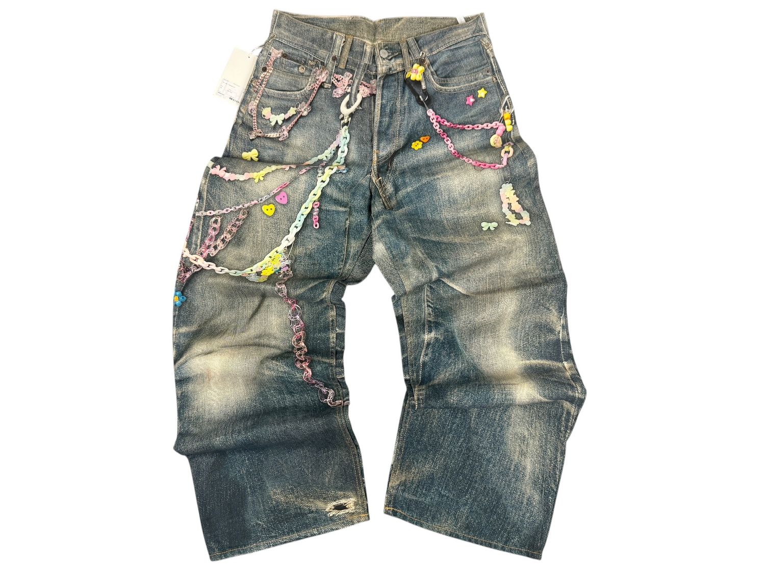 Acne Studios Trompe Loeil Candy Chain Jeans