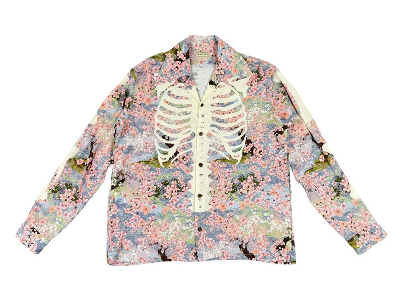 Kapital Floral Print Skeleton Shirt