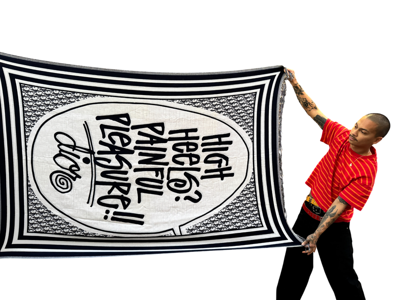 Dior x Shawn Stussy High Heels Throw Blanket