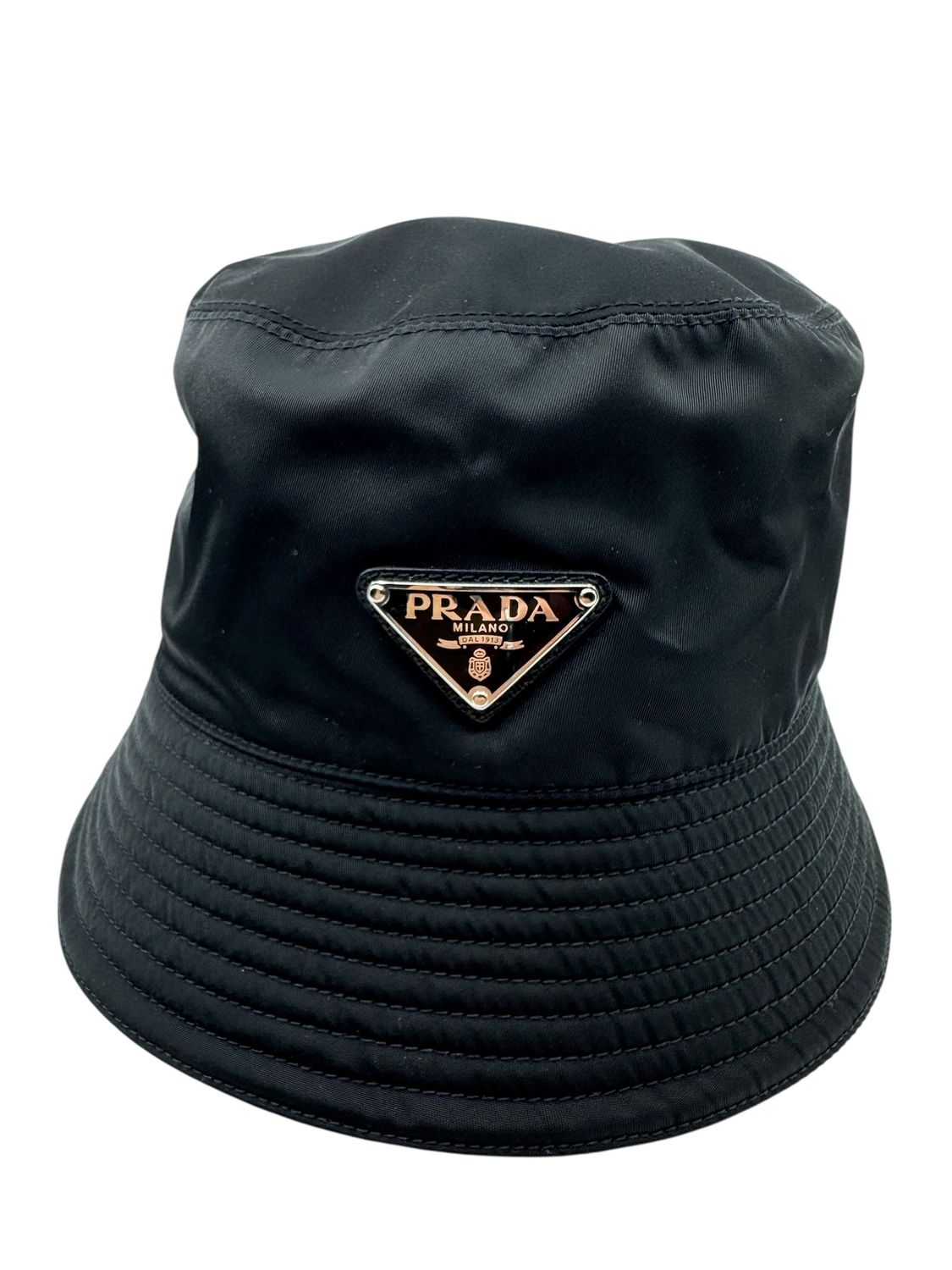 Prada Re-nylon Black Bucket Hat