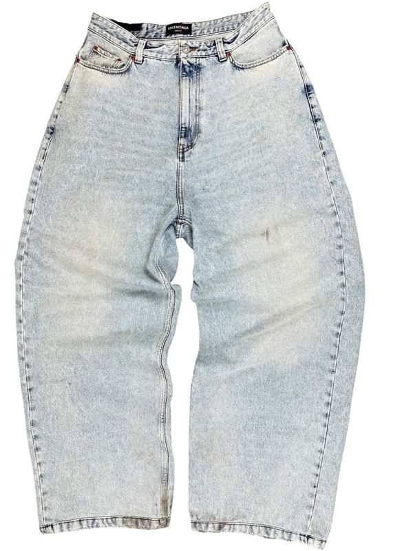 Balenciaga Light Wash Baggy Jeans