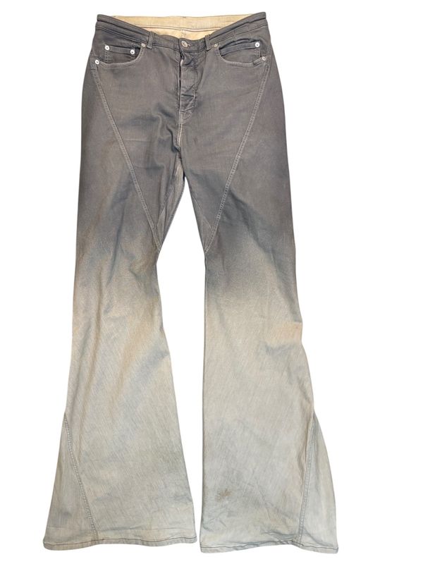 Rick Owens Bias Bootcut Jeans Black