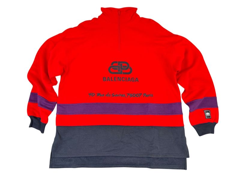 Balenciaga Rive Gauche Quarter Zip Sweater