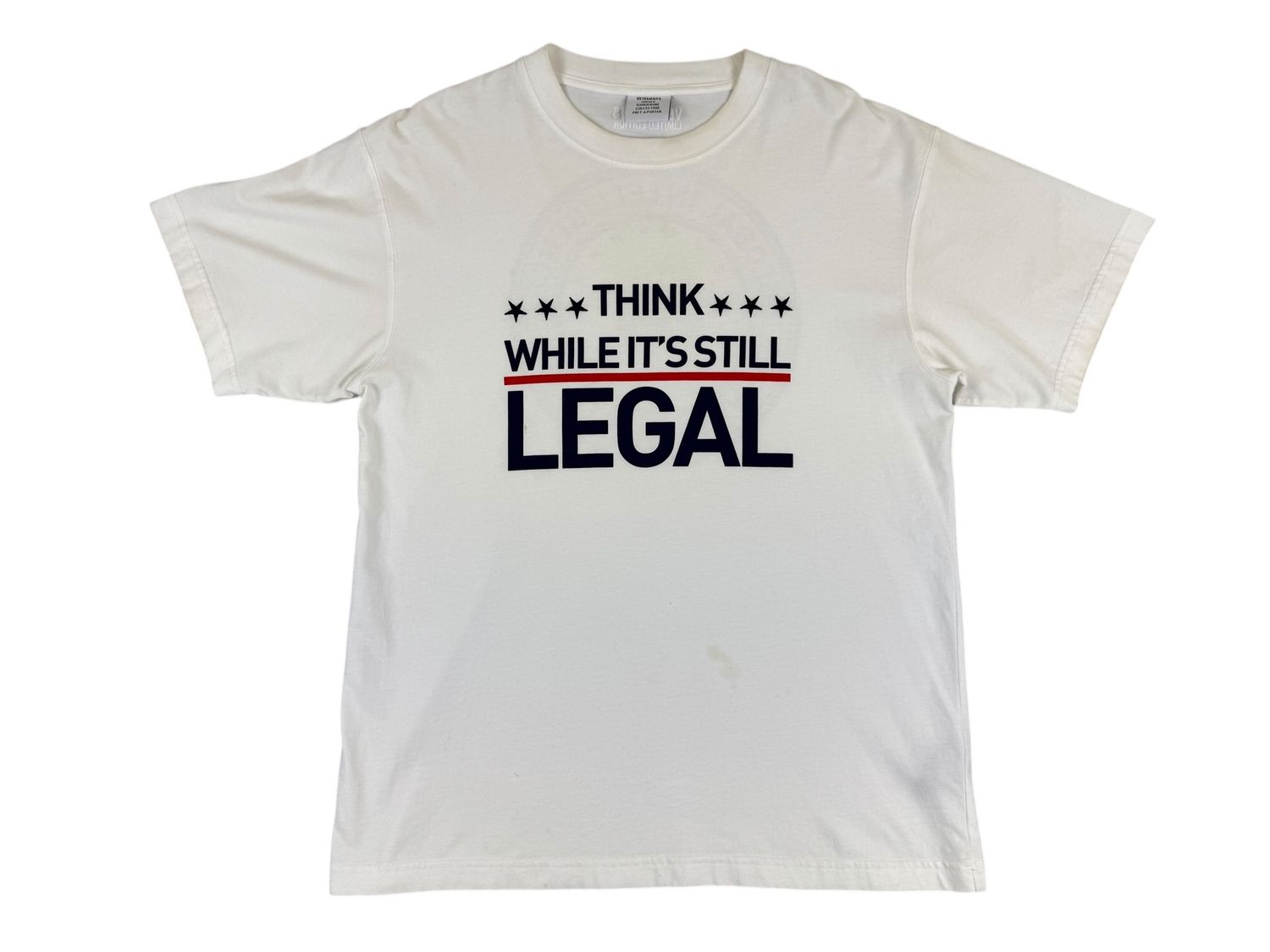 Vetements Think While It's Legal Tee