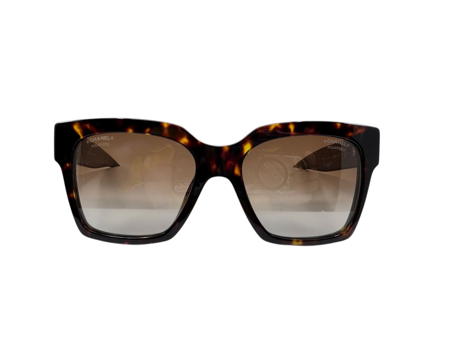 Chanel Square Tortoise Acetate Sunglasses