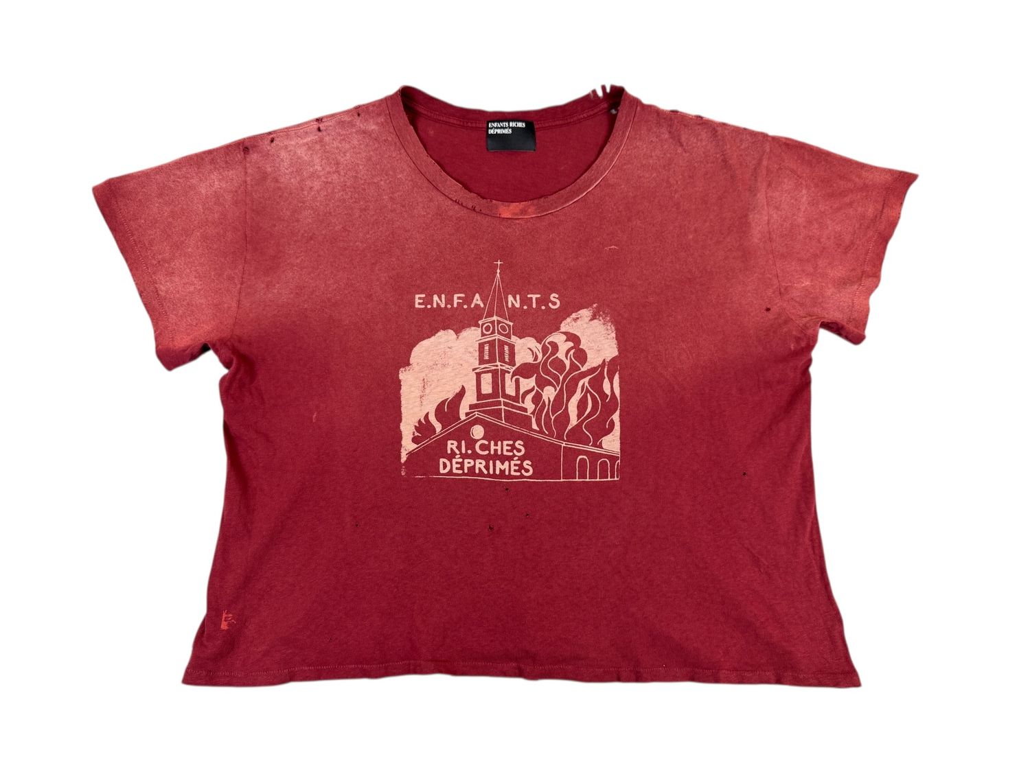 Enfants Riches Deprimes Burning Church SS25 Tee