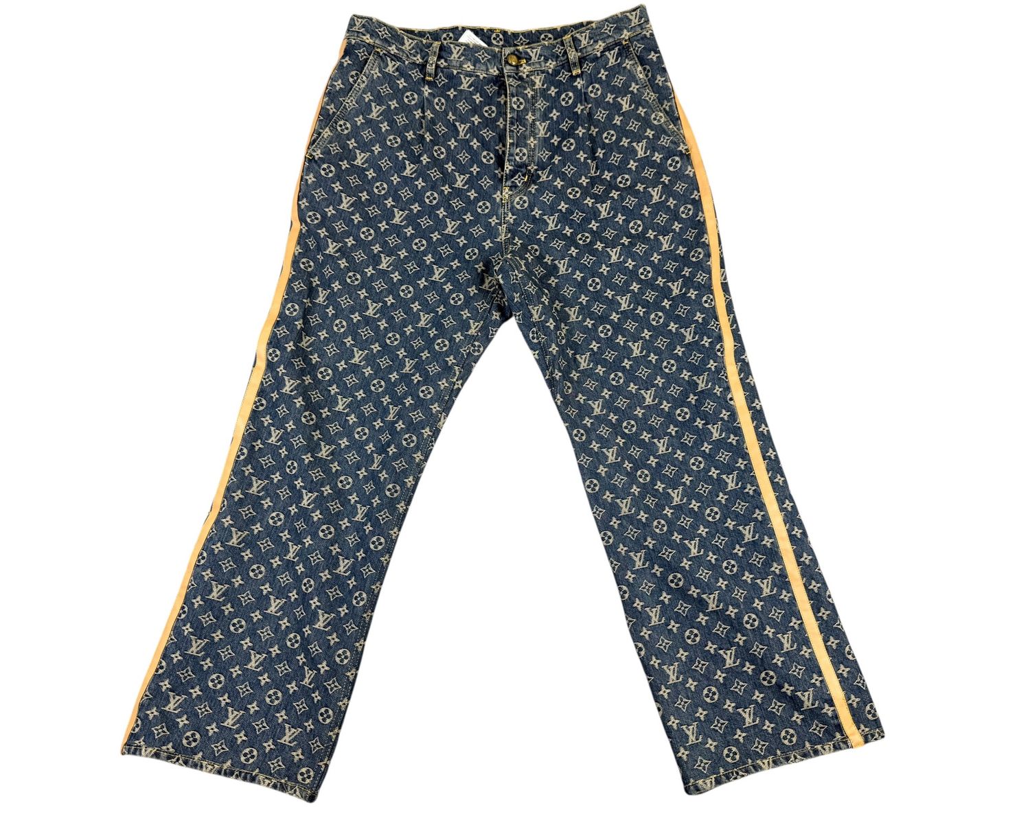 Louis Vuitton Monogram Brown Stripe  Jeans