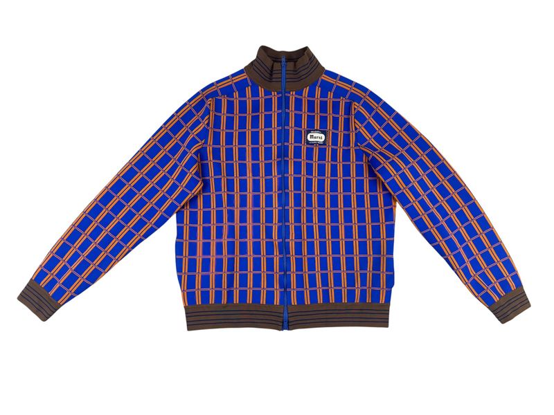 Marni Plaid Zip Up Jacket