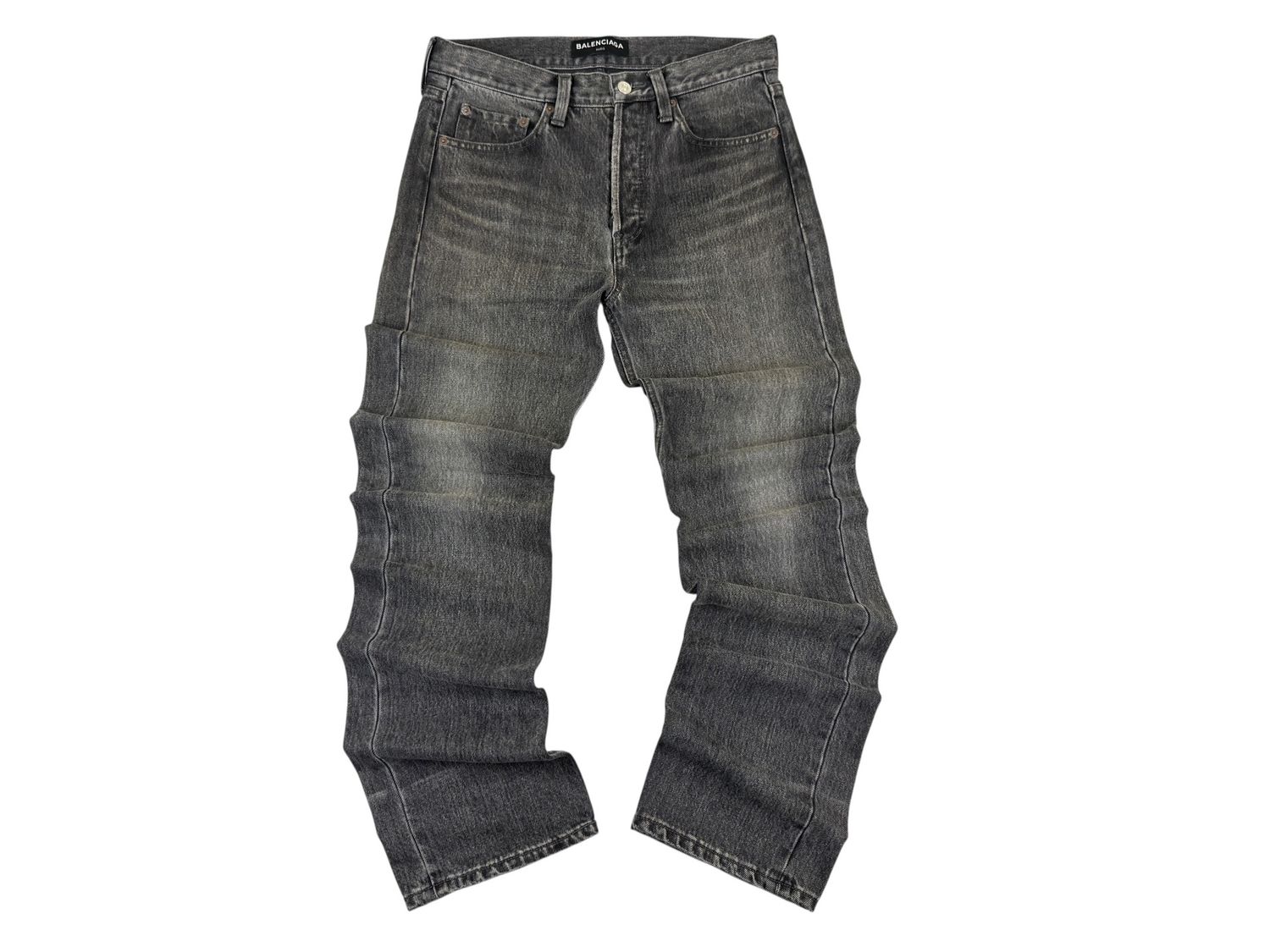 Balenciaga Straight Leg Washed Jeans