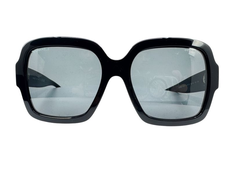 Chanel Big Square Sunglasses Heart Logo