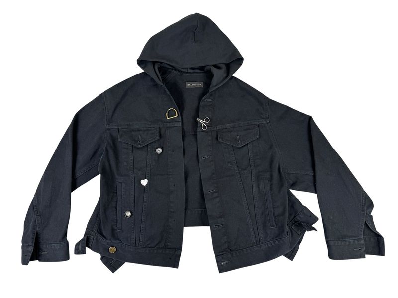 Balenciaga Embellished Buttons Denim Jacket