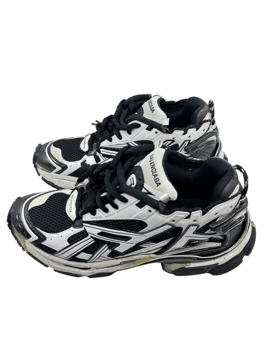Balenciaga Runners Black White Shoe
