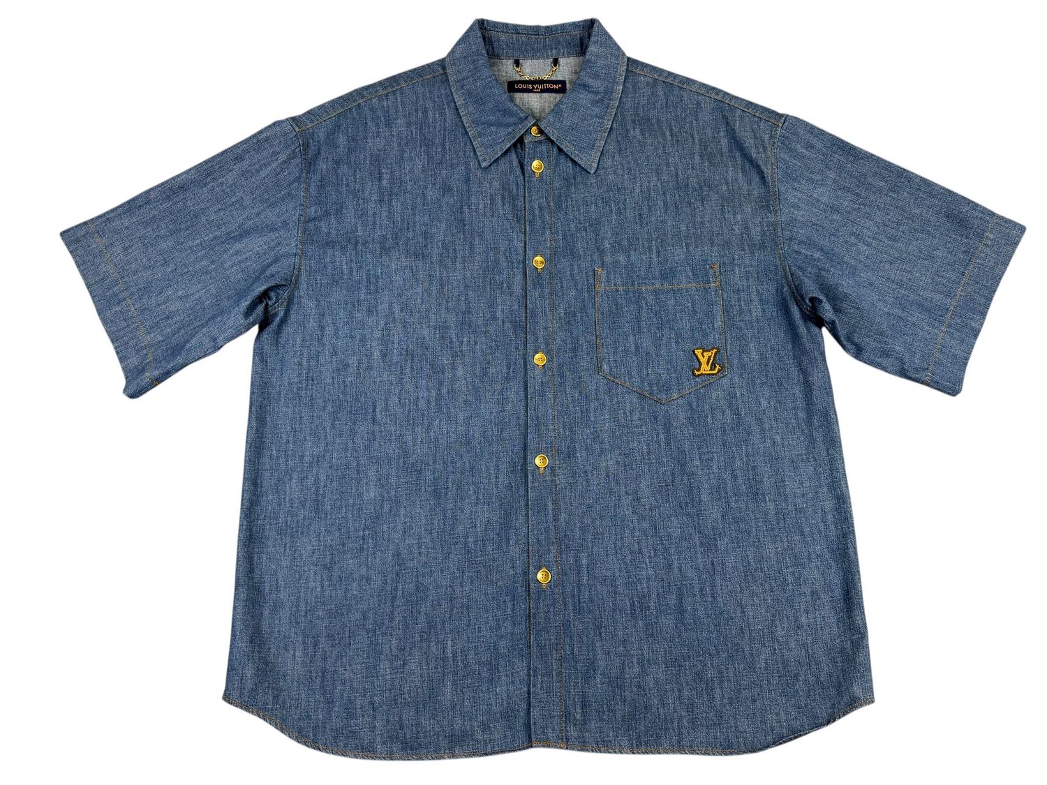 Louis Vuitton x Pharrell button Down Denim Rope Embroidered
