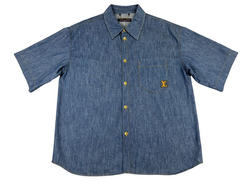 Louis Vuitton x Pharrell button Down Denim Rope Embroidered