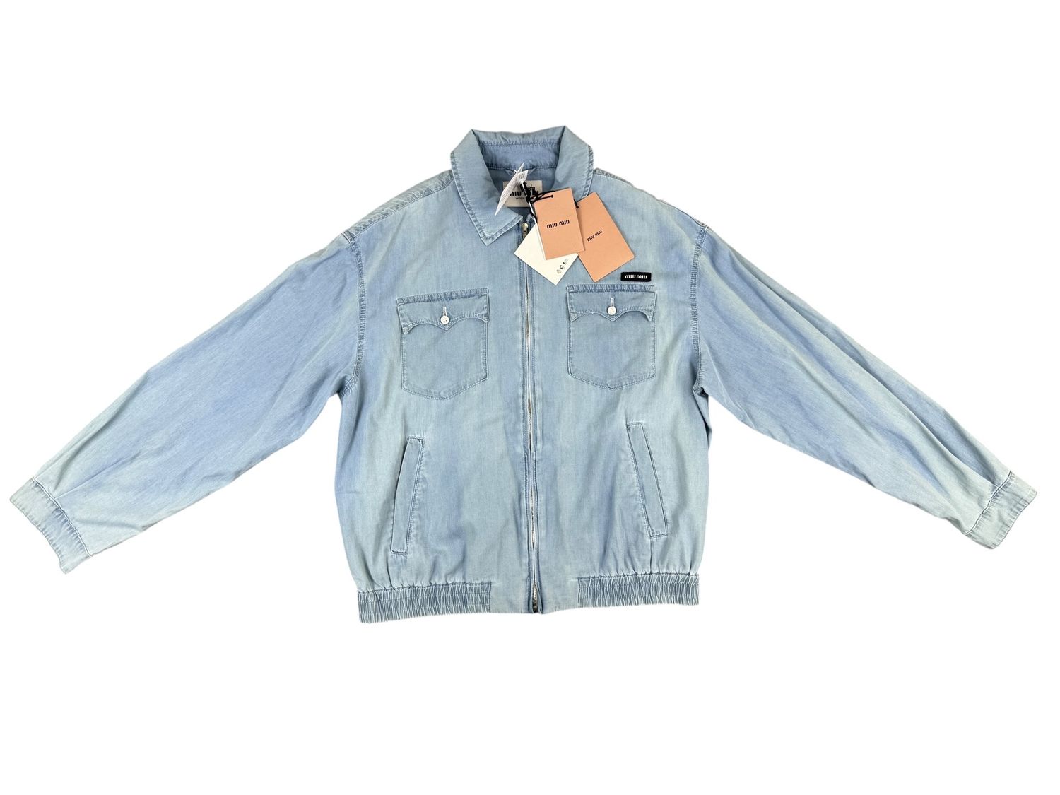 Miu Miu Chambray Zip Up Jacket