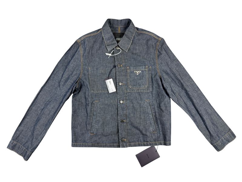 Prada Chambray Blouson  Shirt
