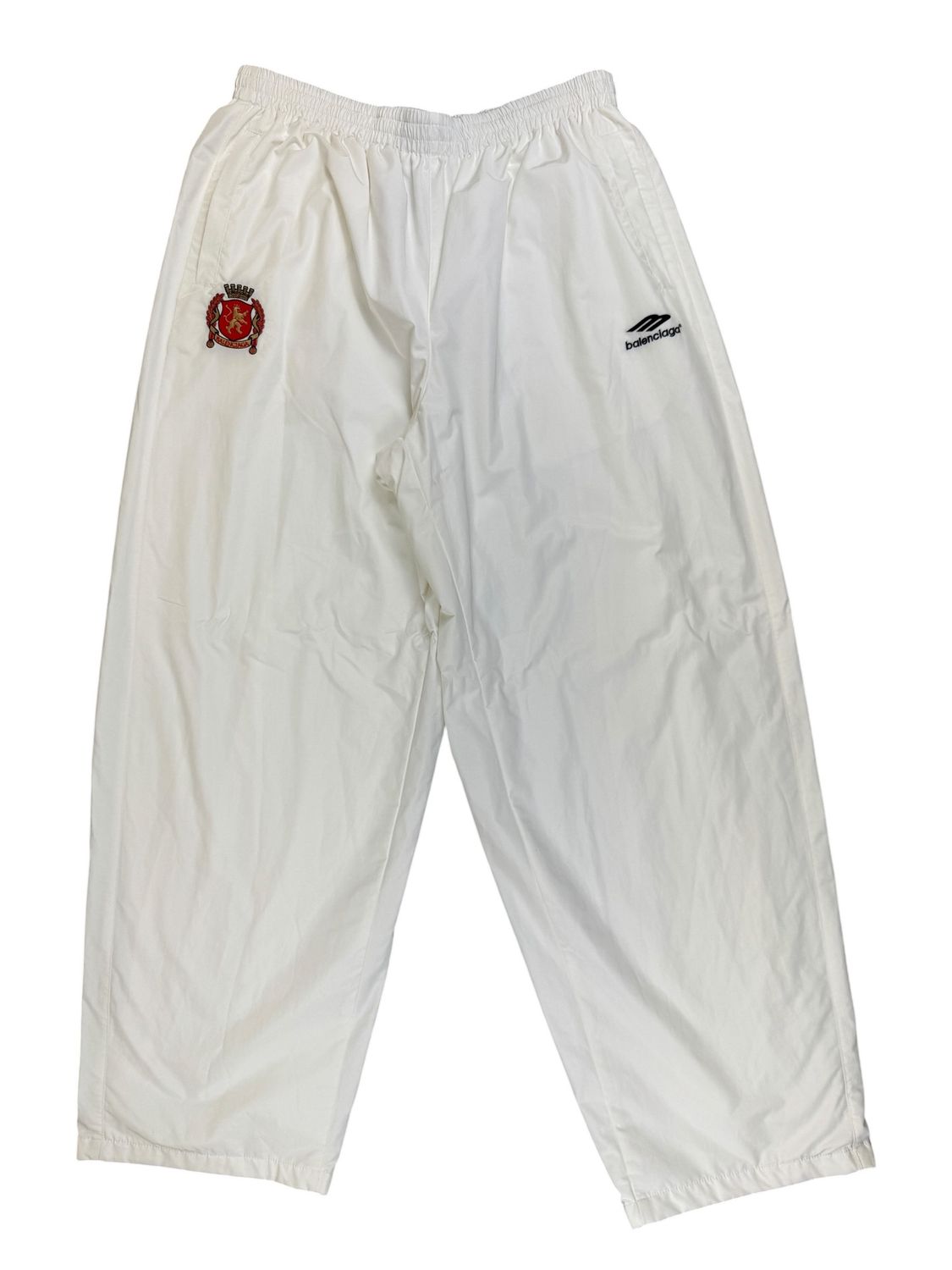 Balenciaga White Lined Soccer Pants