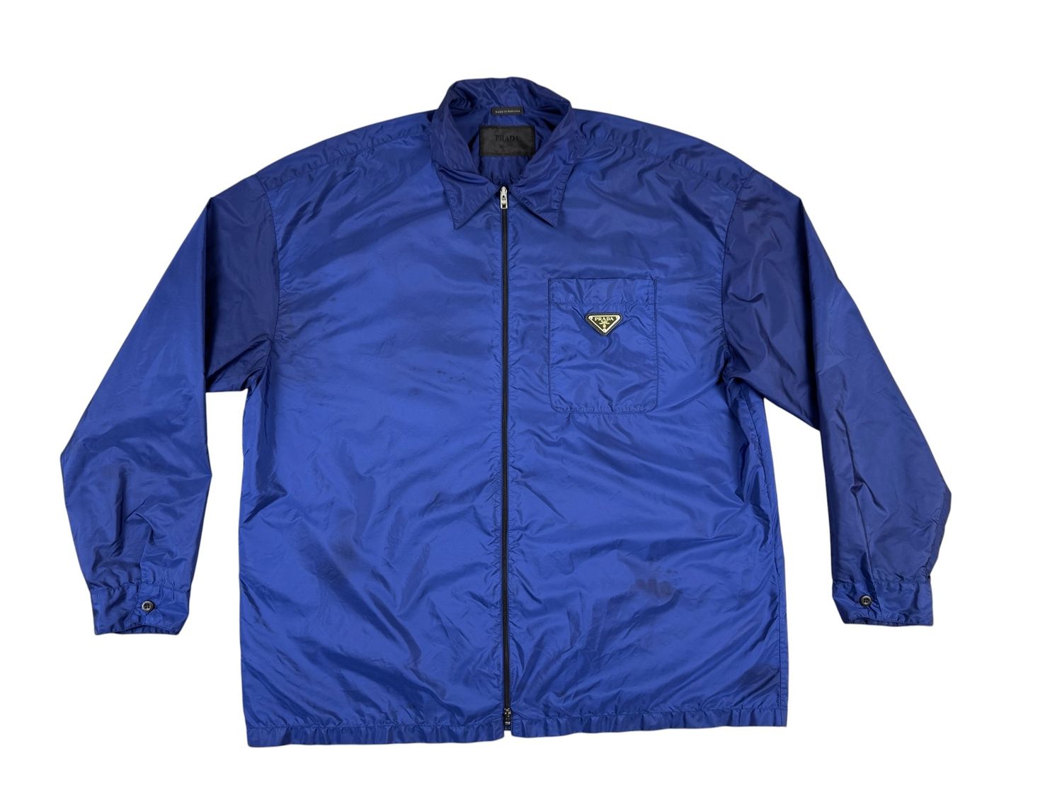 Prada Re Nylon Zip Up Shirt