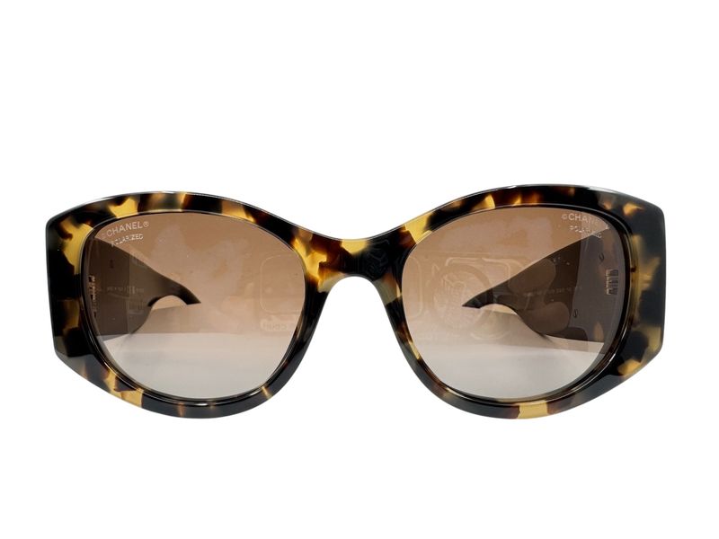 Chanel Double C Tortoise Frame Sunglasses