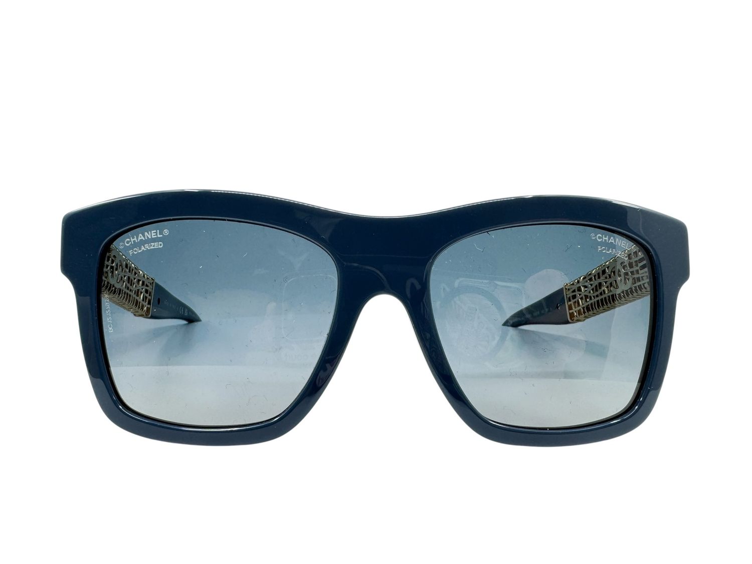 Chanel Square Gold Metal Temple Sunglasses