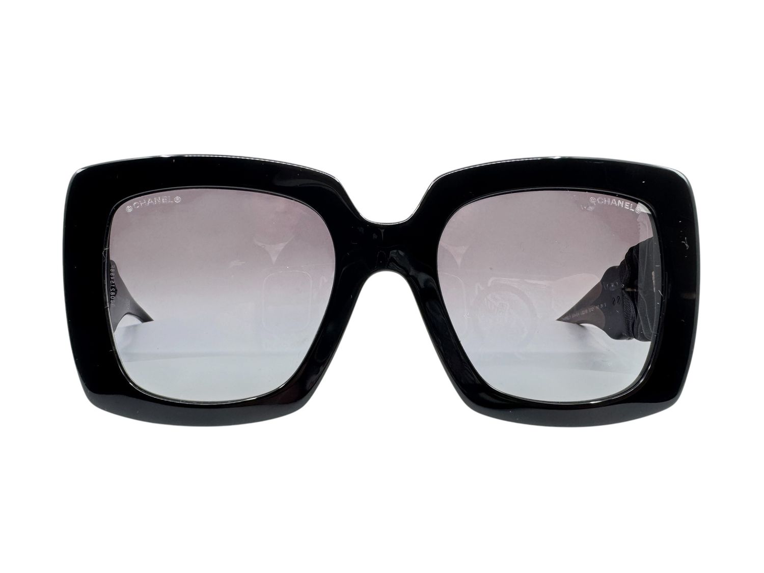 Chanel Square Calfskin Arm Sunglasses
