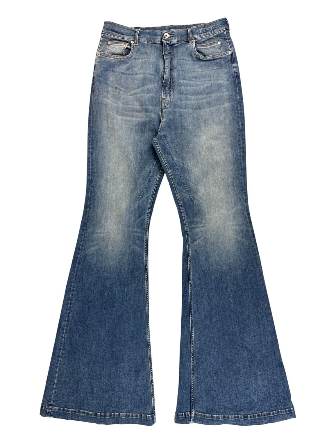 Rick Owens Washed Indigo Bolan Bootcut Jeans