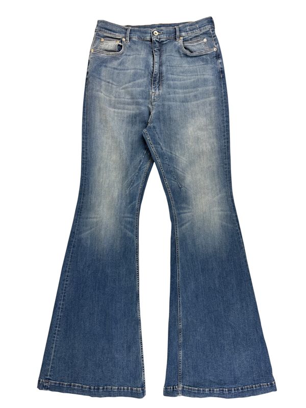 Rick Owens Washed Indigo Bolan Bootcut Jeans