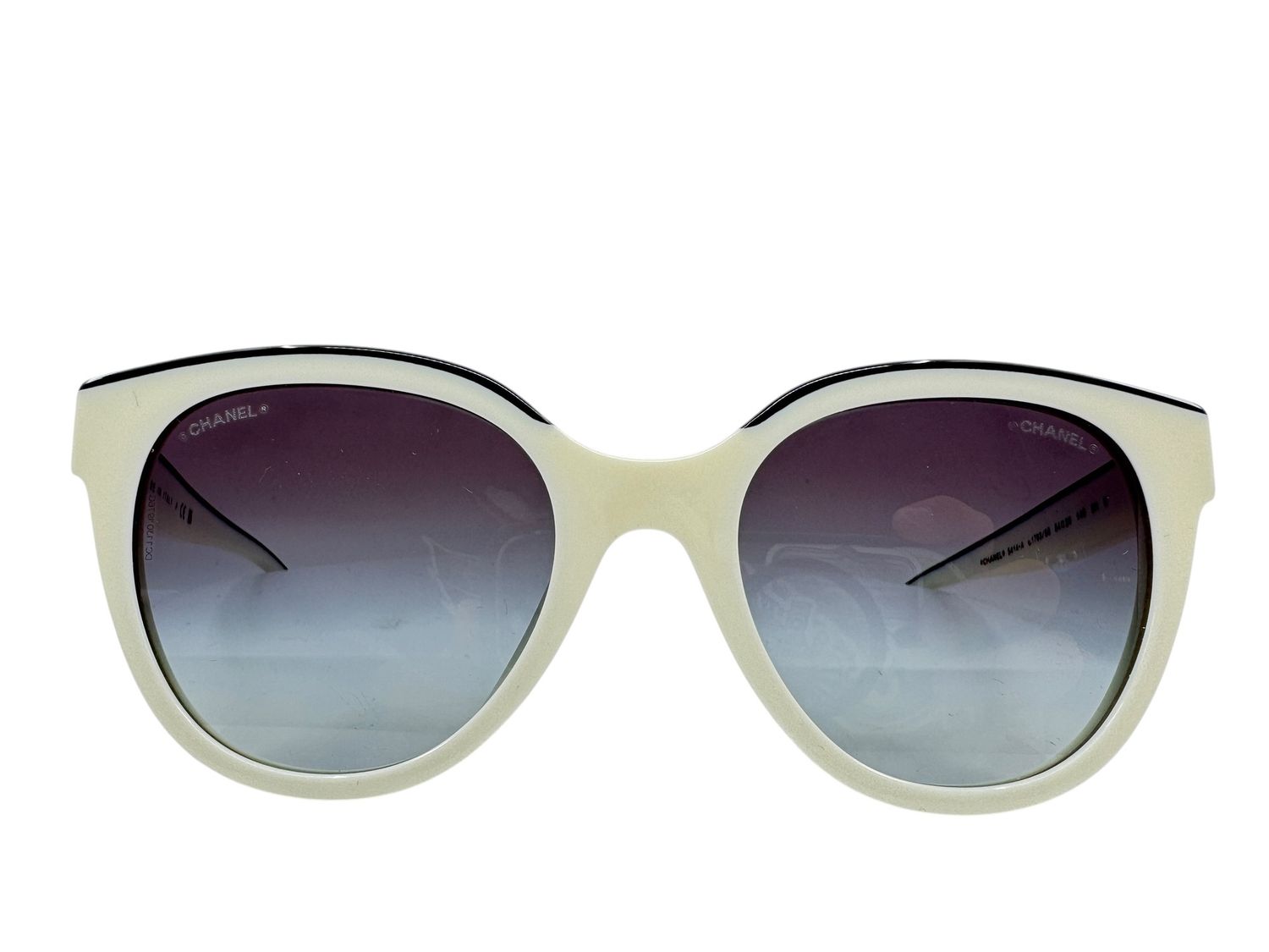Chanel Butterfly Frame White Sunglasses