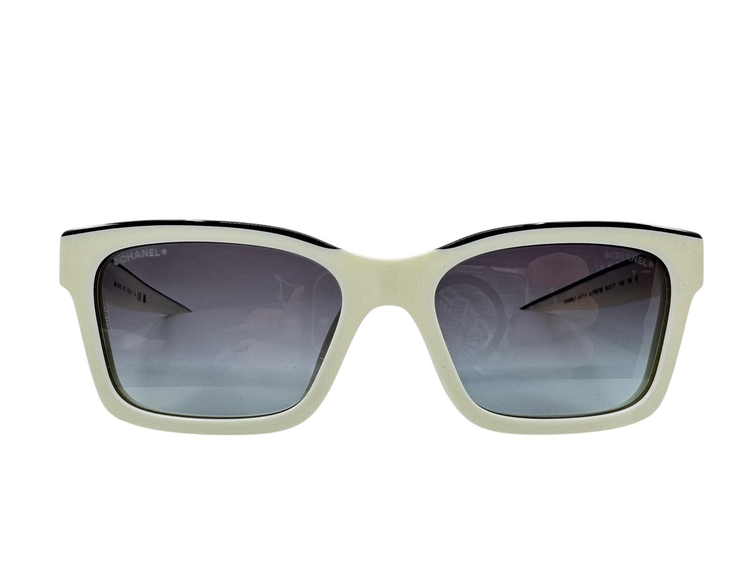 Chanel Square Frame White Sunglasses