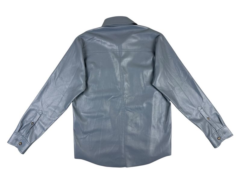 Nanushka Faux Leather Button Down Shirt