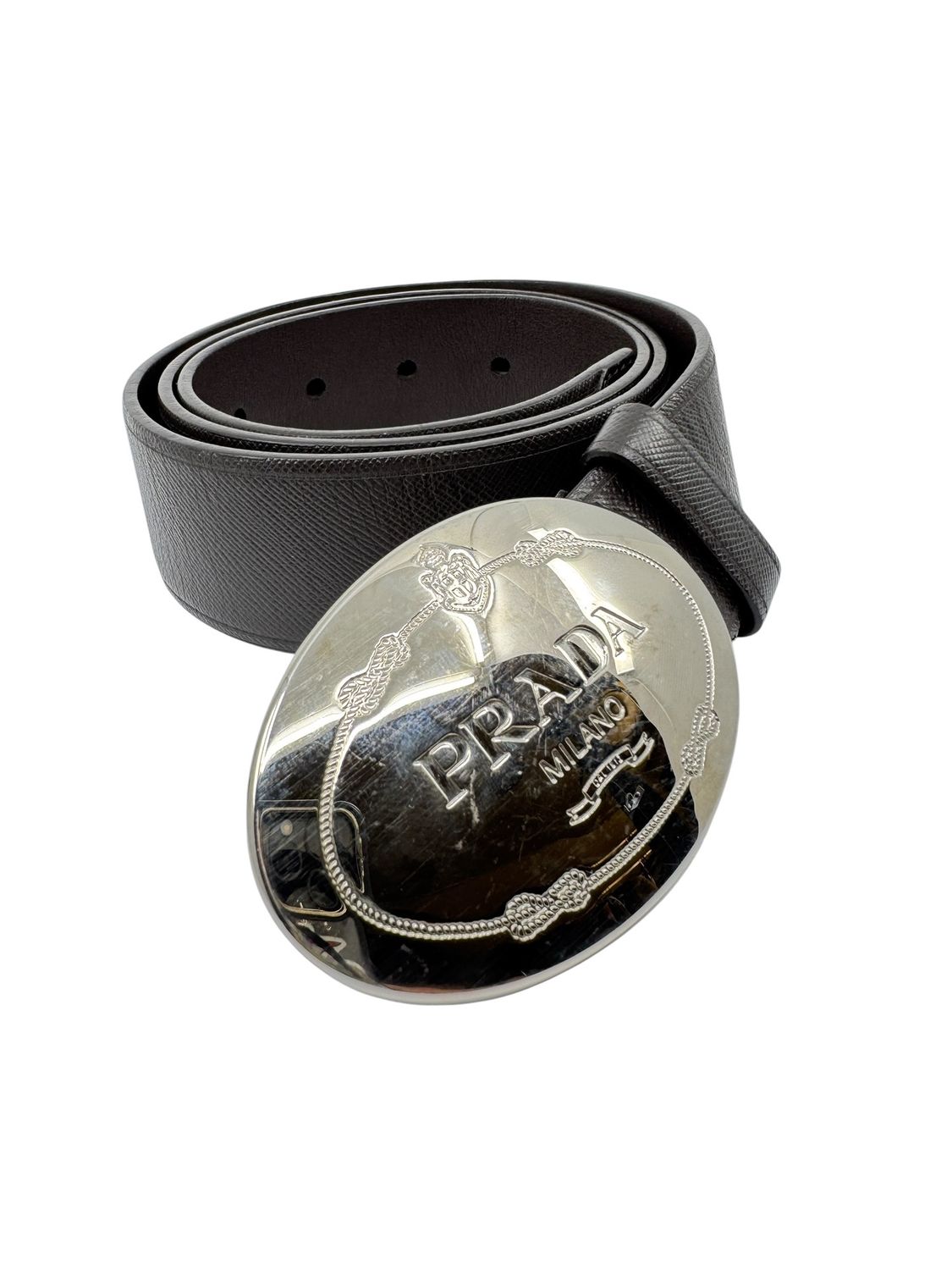 Prada Brown Leather Belt