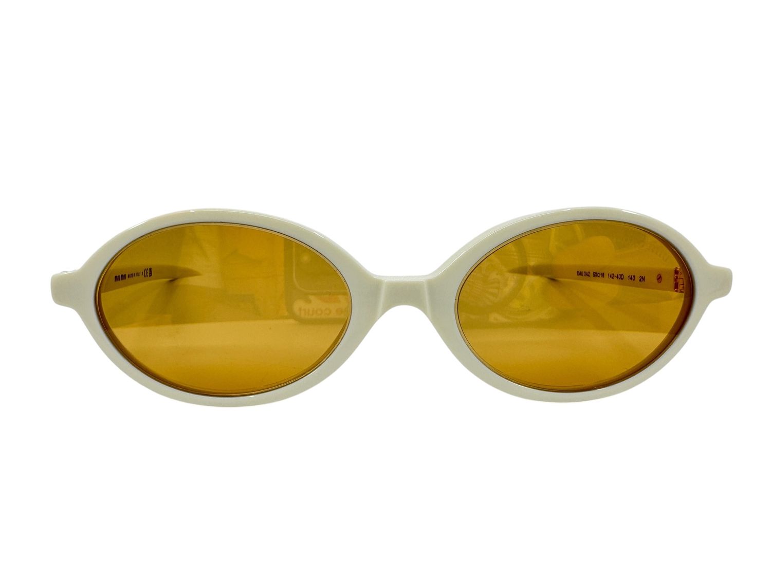 Miu Miu Oval Sunglasses White