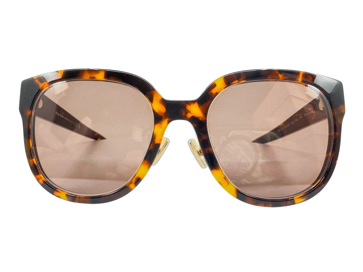 Miu Miu Tortoise Round Sunglasses